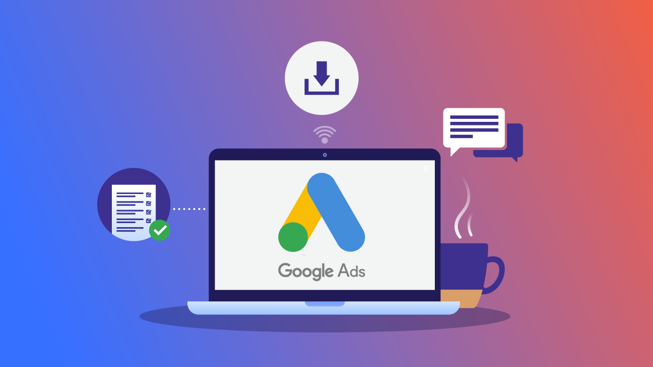 Digital marketing expert setting up a Google Ads campaign for a client